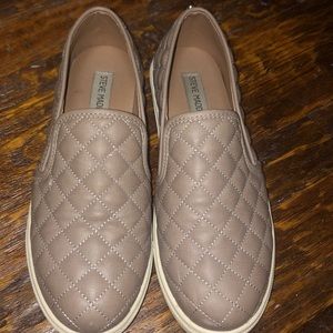 Suede color slip on sneakers! In good condition!!
